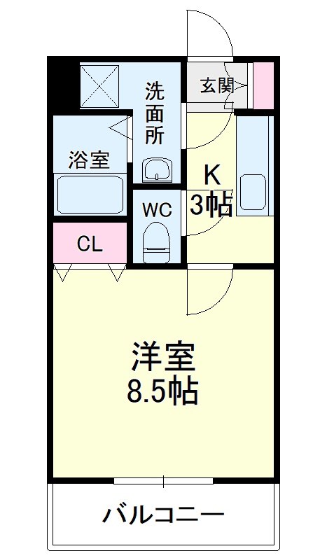ライス・ヘッジ 102号室 間取り