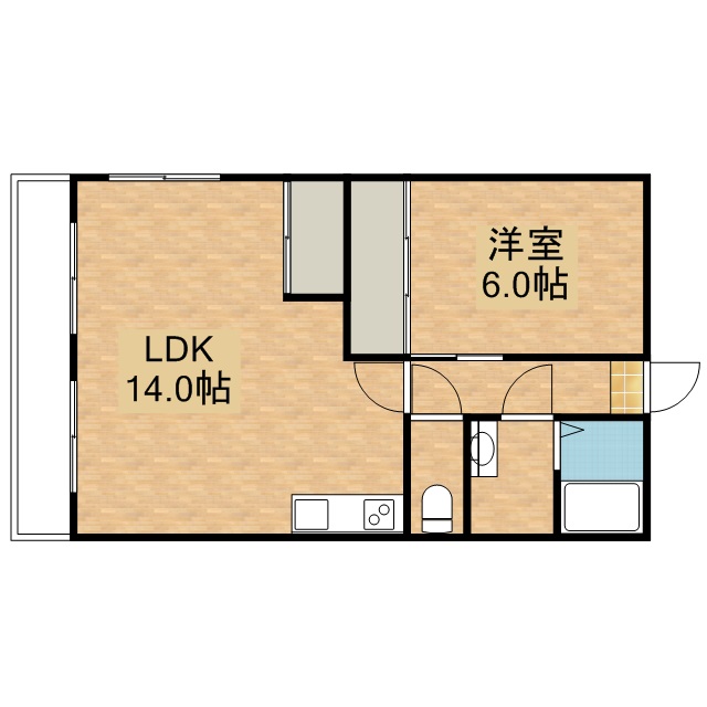 アドラブール 203号室 間取り