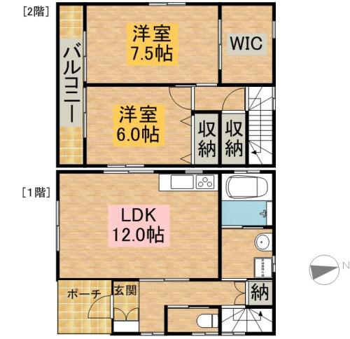 クワトロ泉Ｅ・Ｆ・Ｇ・Ｈ 間取り