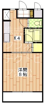 マンションレイクビュー 102号室 間取り