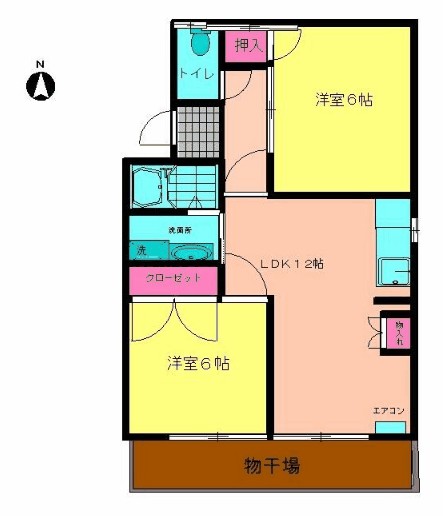 サンハイツエムＢ 102号室 間取り