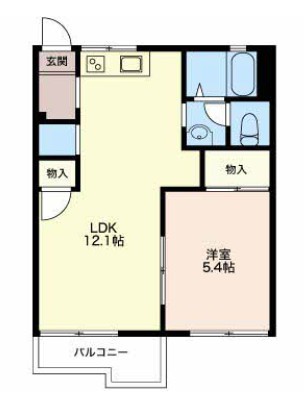フラッツゆう A201号室 間取り