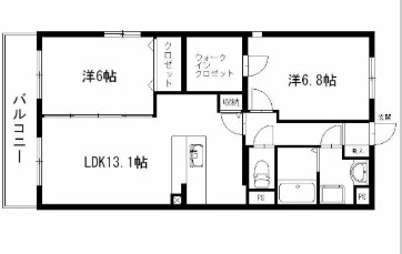 カルム富塚 203号室 間取り