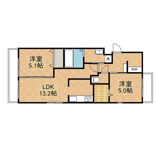 ベレッツァ上浅田 201号室 間取り