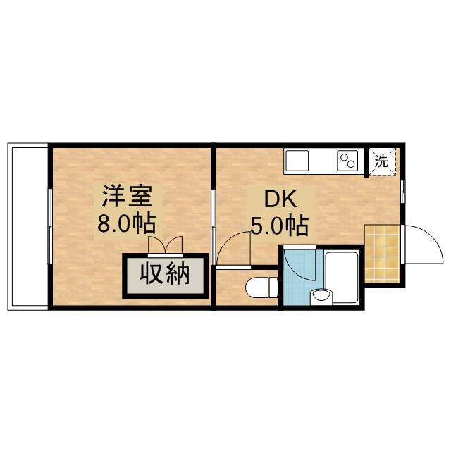 エステート西山 201号室 間取り