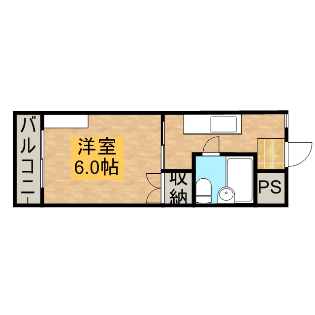 佐鳴台テニスビレッジ B-6号室 間取り
