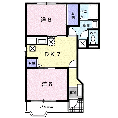 ラヴィエス 101号室 間取り
