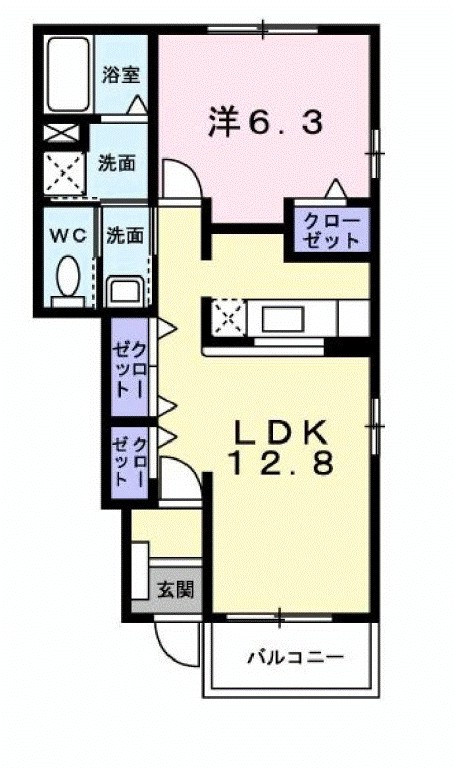 ＭＡＲＳＡⅡ 101号室 間取り