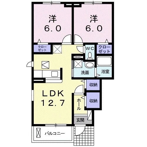 コワンシックⅢ 101号室 間取り