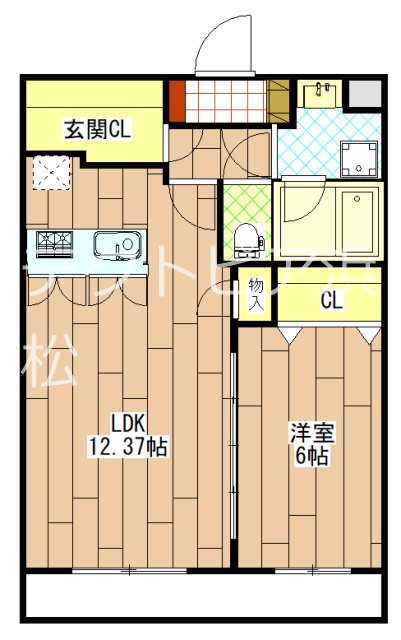 ＳＵＰＲＥＭＥ　ＡＳＡＤＡ 208号室 間取り