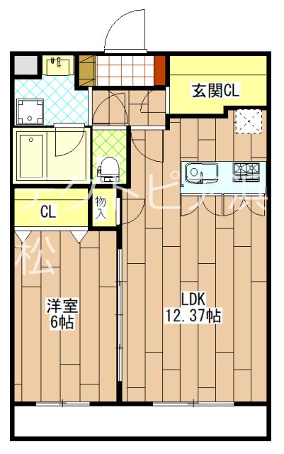 ＳＵＰＲＥＭＥ　ＡＳＡＤＡ 207号室 間取り