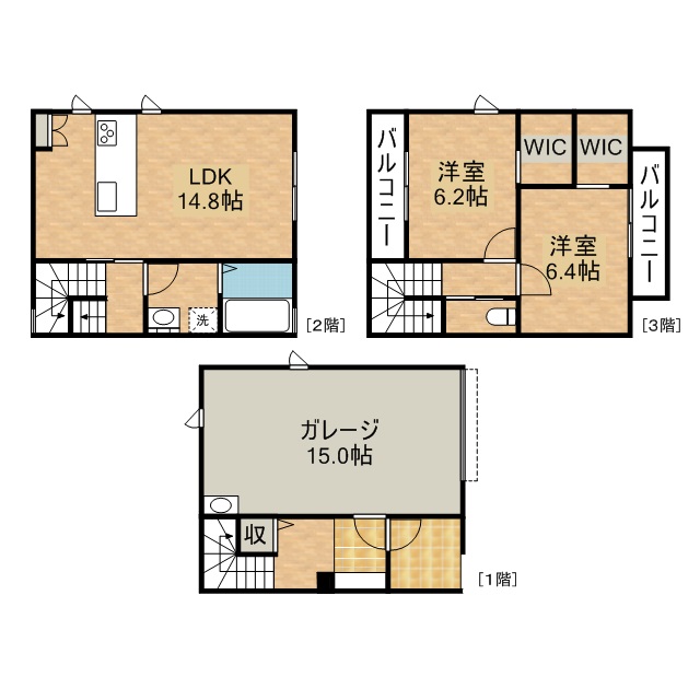 ＡＧＥ’ｓｈｏｍｅ富塚　アーバンガレージ B号室 間取り