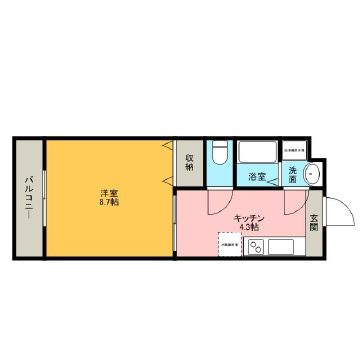 アンソレイユⅠ 203号室 間取り