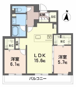 グランメゾン南浅田 302号室 間取り