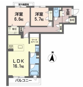 グランメゾン南浅田 205号室 間取り