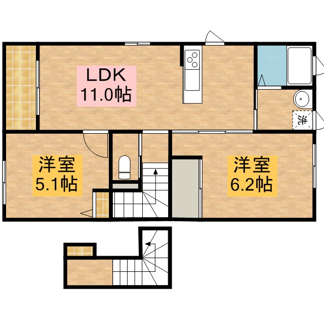 ルミエールＴＯＫＩＷＡ 203号室 間取り