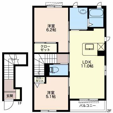 ルミエールＴＯＫＩＷＡ 203号室 間取り