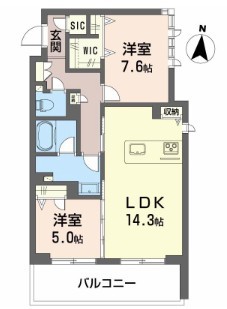 グランメゾン南浅田 101号室 間取り