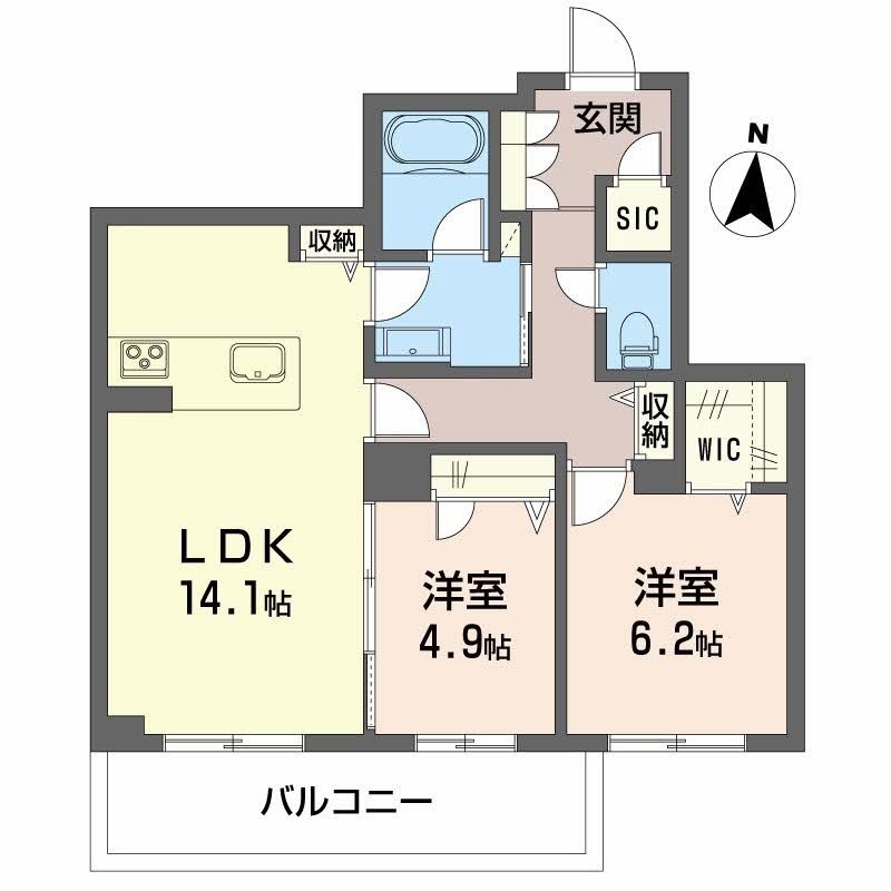 グランメゾン南浅田 103号室 間取り