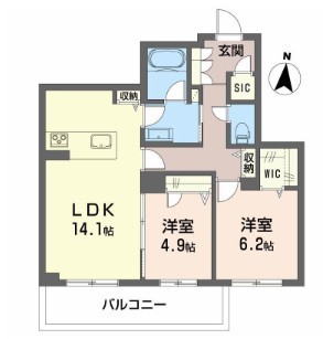 グランメゾン南浅田 103号室 間取り