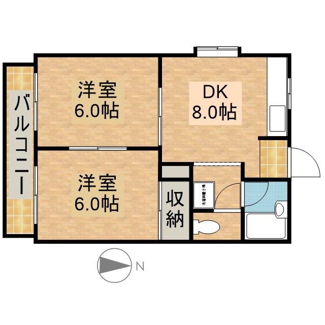 コーポいとう 203号室 間取り