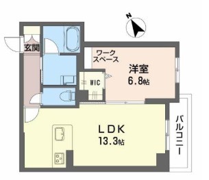 シャーメゾン仁王門通 302号室 間取り