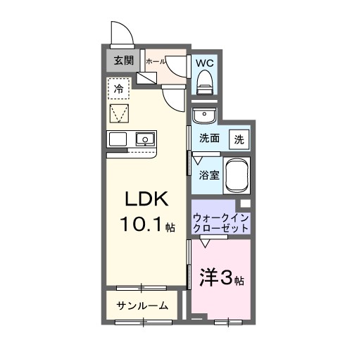 ヒカルサ浜松増楽町Ⅱ 103号室 間取り