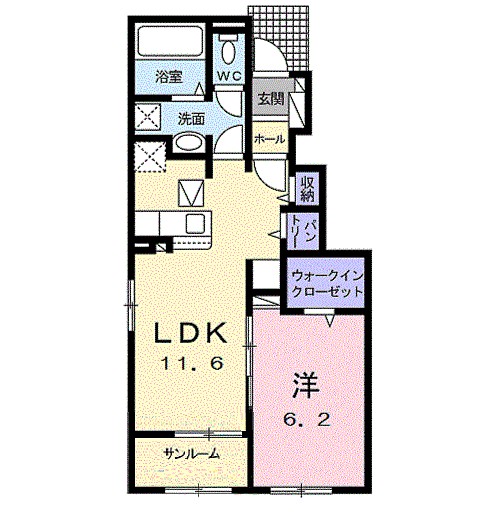 ベル高塚 106号室 間取り