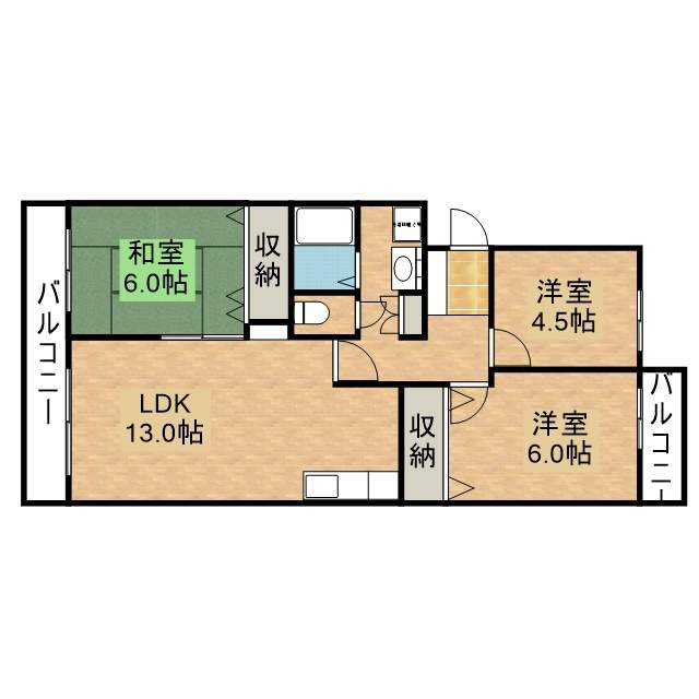 平和ハイツＧ 307号室 間取り