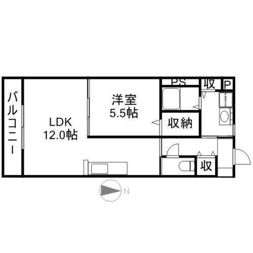 ベルティオ 105号室 間取り