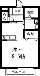 グランコート 201号室 間取り