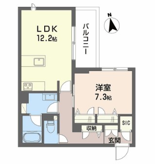 Ｅレジデンス八幡 203号室 間取り
