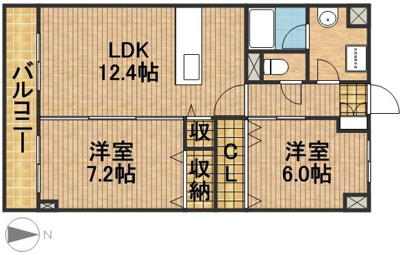 ウィズエフⅡ 202号室 間取り