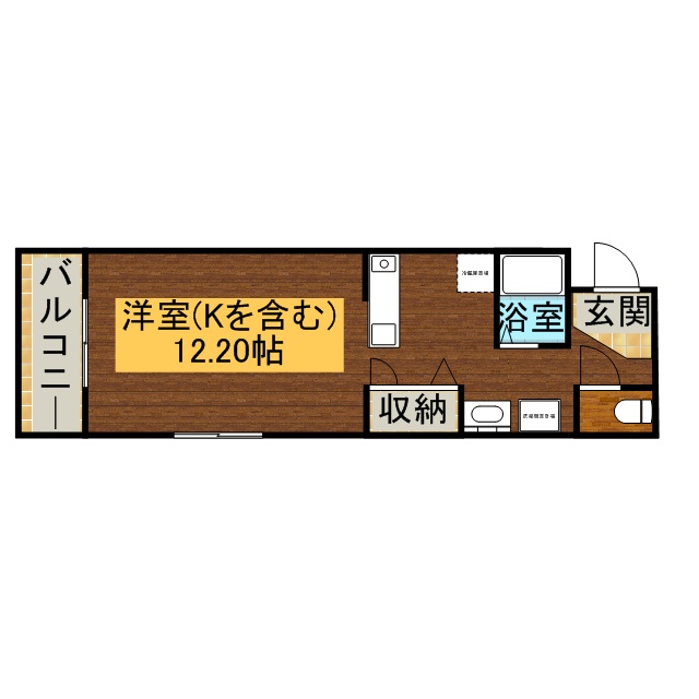 サンライフ鴨江 103号室 間取り