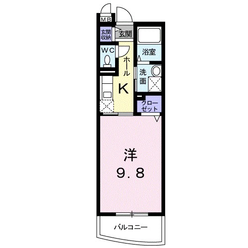 プラシードⅡ 203号室 間取り