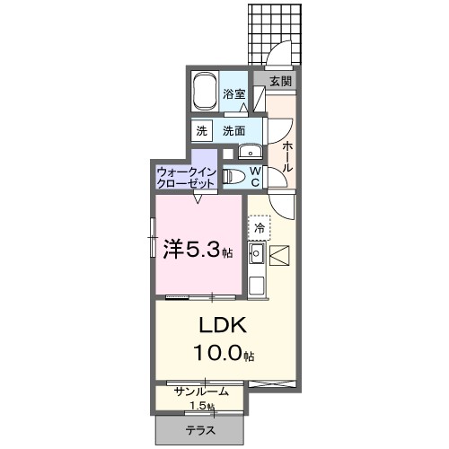 ノーブルⅡ 106号室 間取り