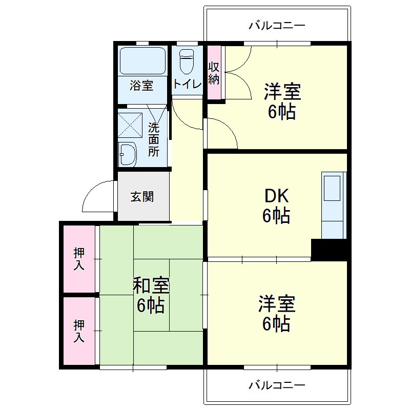 アマネセル堅田 103号室 間取り