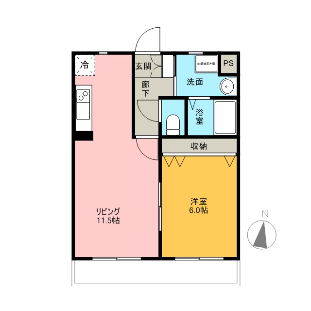 アスティオンⅠ 403号室 間取り