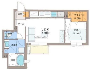 ｂｅｉｇｅ 202号室 間取り