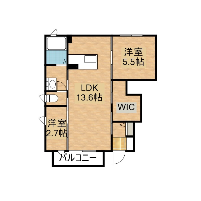 アムール絆 101号室 間取り