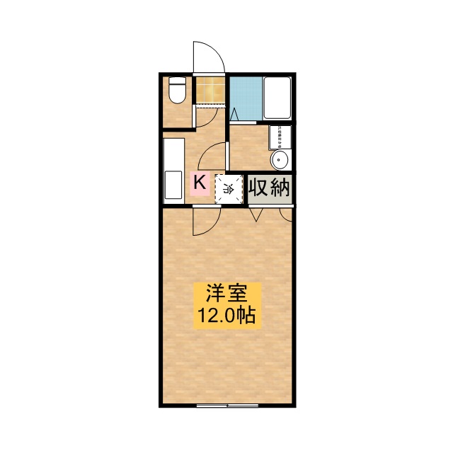 ムッシュブランカ 202号室 間取り