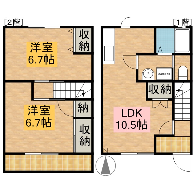 ボヌール・ヴィー C号室 間取り
