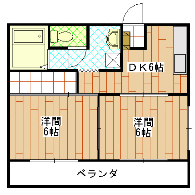 キャッスルモモⅠ 201号室 間取り