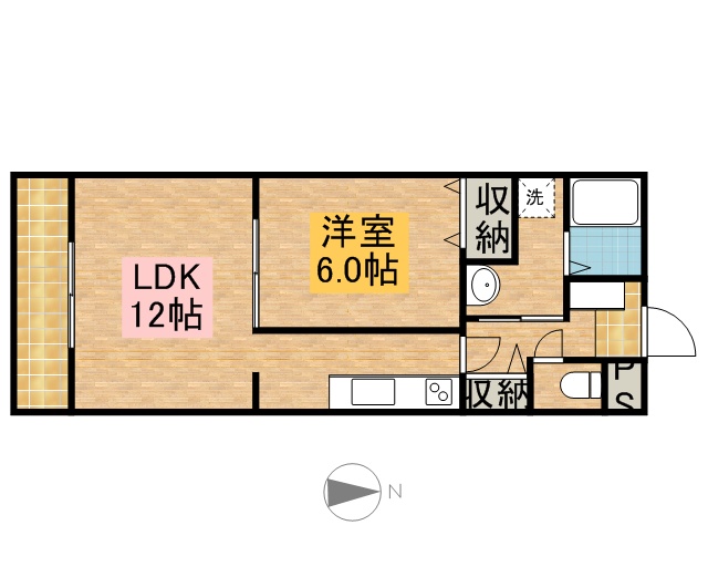 パルティーレ 203号室 間取り