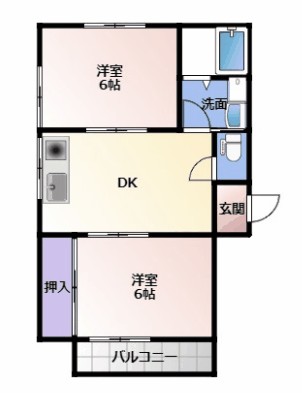 太田ハイツ 203号室 間取り