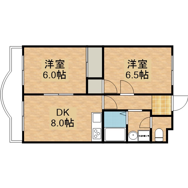 ユーマンション 2B号室 間取り