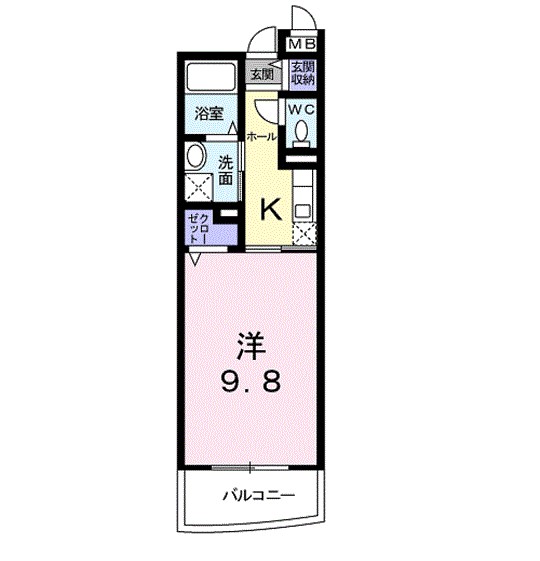 シーガル　Ⅰ 105号室 間取り