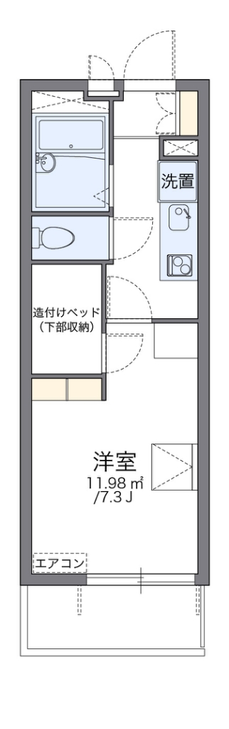 レオパレス殿田 301号室 間取り