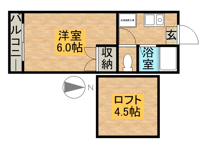 グリーンミューズ 206号室 間取り