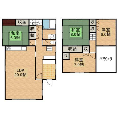 佐鳴台４丁目２１－５貸家 間取り